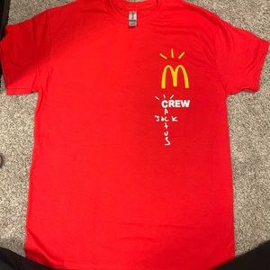 Travis Scott Mcdonalds Crew T-Shirt Size: Adult Medium